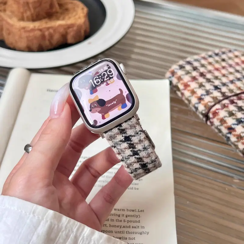 KVZUVUU Watch Band Apple Compatibility Metal-15