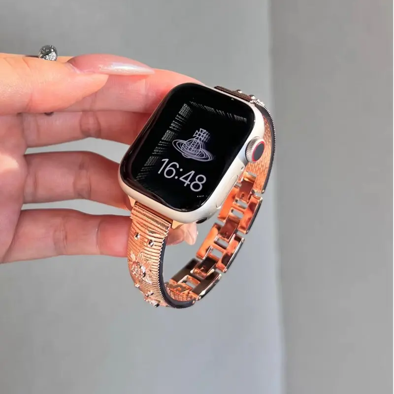 KVZUVUU Watch Band Apple Compatibility Metal-5