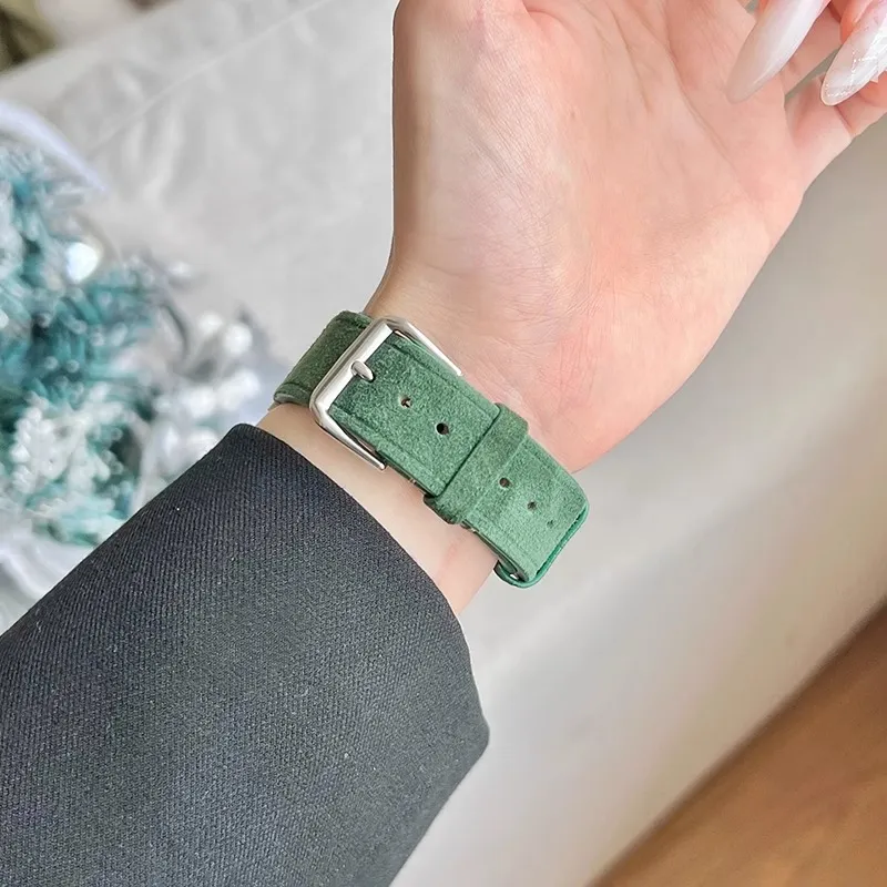 KVZUVUU Watch Band Apple Compatibility Cowhide Leather Material-11