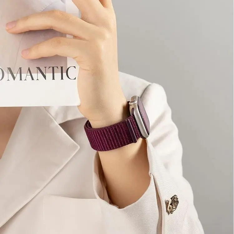 KVZUVUU Apple Compatibility Watch Band Nylon Material-1