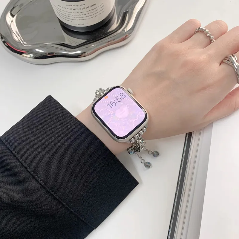 KVZUVUU Apple Compatibility Watch Band Metal-8