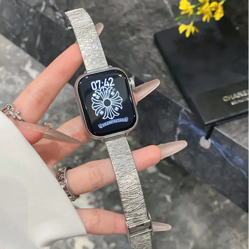 KVZUVUU Watch Band Apple Compatibility Metal-9