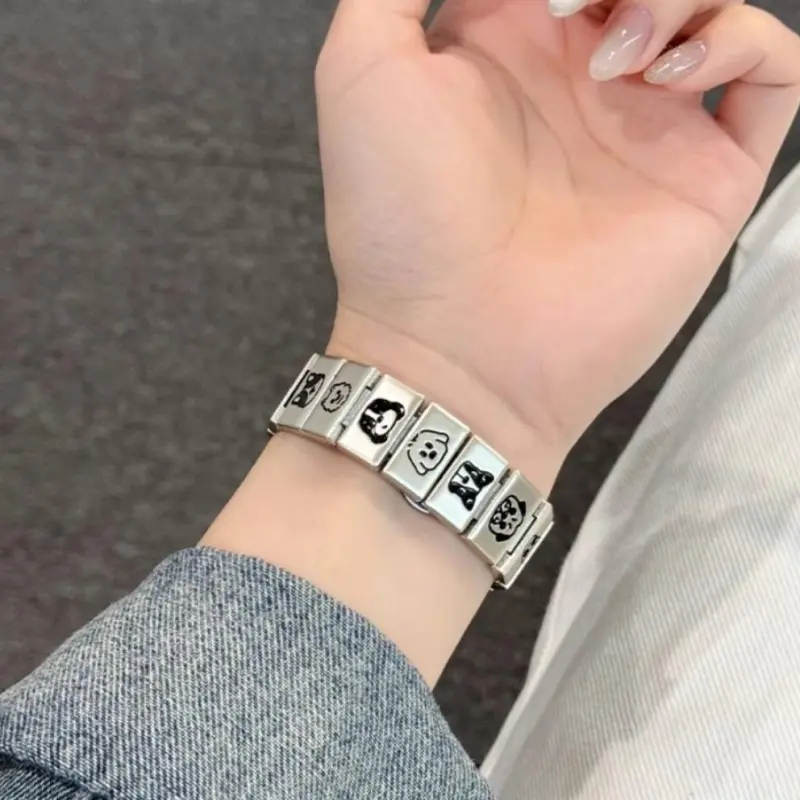 KVZUVUU Apple Compatibility Watch Band Metal-3