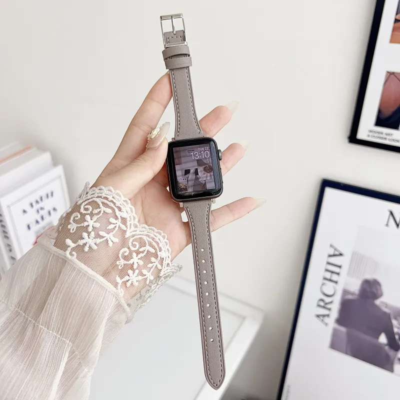 KVZUVUU Apple Compatibility Watch Band Leather-9