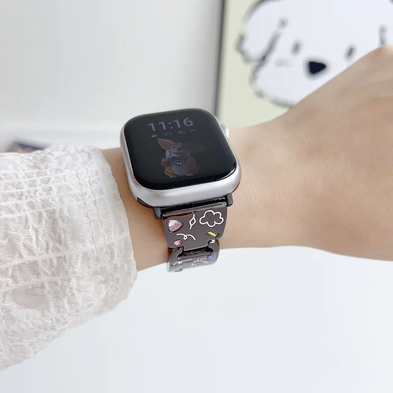 KVZUVUU Apple Compatibility Watch Band Metal-14