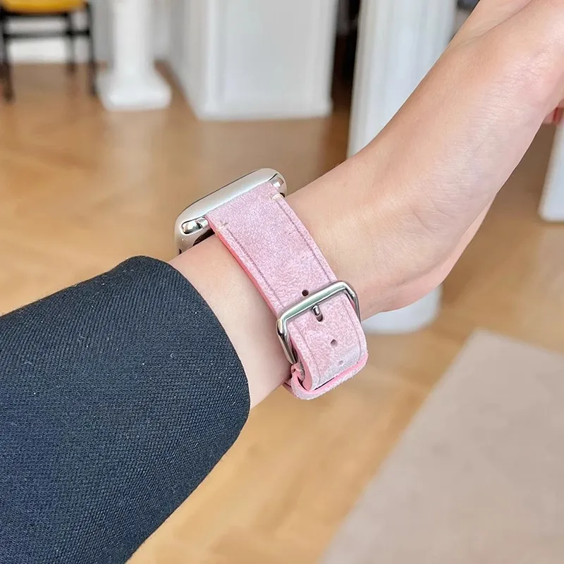 KVZUVUU Watch Band Apple Compatibility Cowhide Leather Material-15