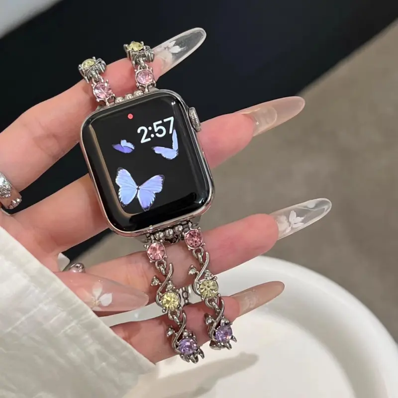KVZUVUU Watch Band Apple Compatibility Metal-11