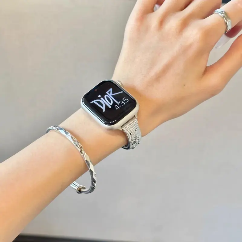 KVZUVUU Watch Band Apple Compatibility Metal-12
