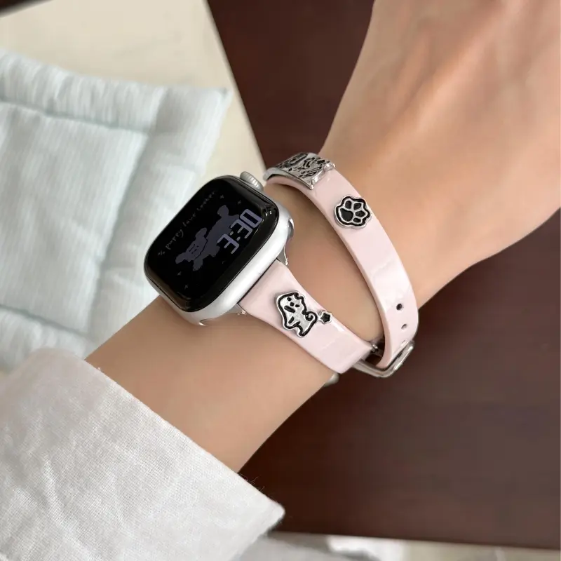 KVZUVUU Watch Band Apple Compatibility Cowhide Leather Material-11