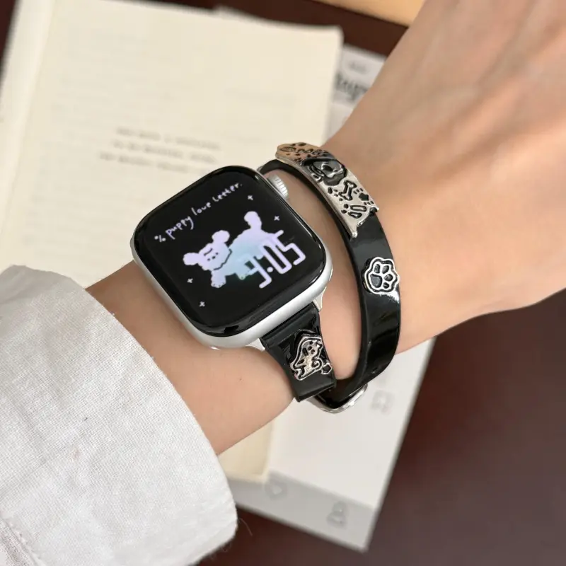 KVZUVUU Watch Band Apple Compatibility Cowhide Leather Material-21