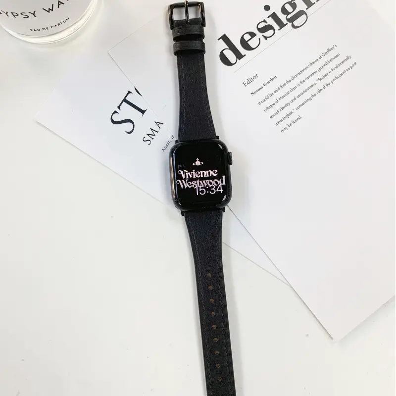 KVZUVUU Watch Band Apple Compatibility Cowhide Leather Material-13
