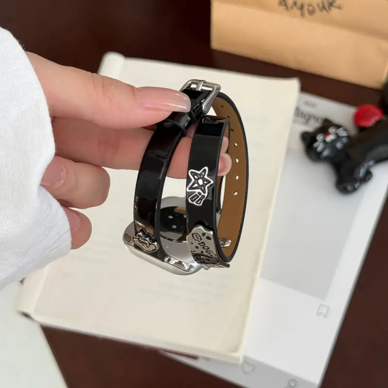 KVZUVUU Watch Band Apple Compatibility Cowhide Leather Material-23