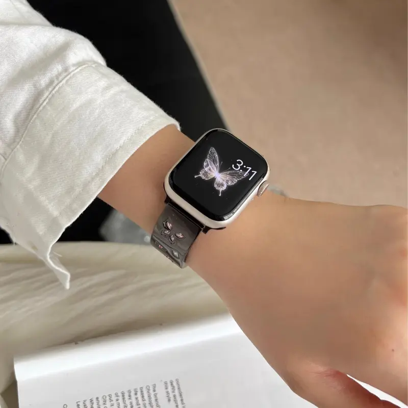 KVZUVUU Watch Band Apple Compatibility Metal-9