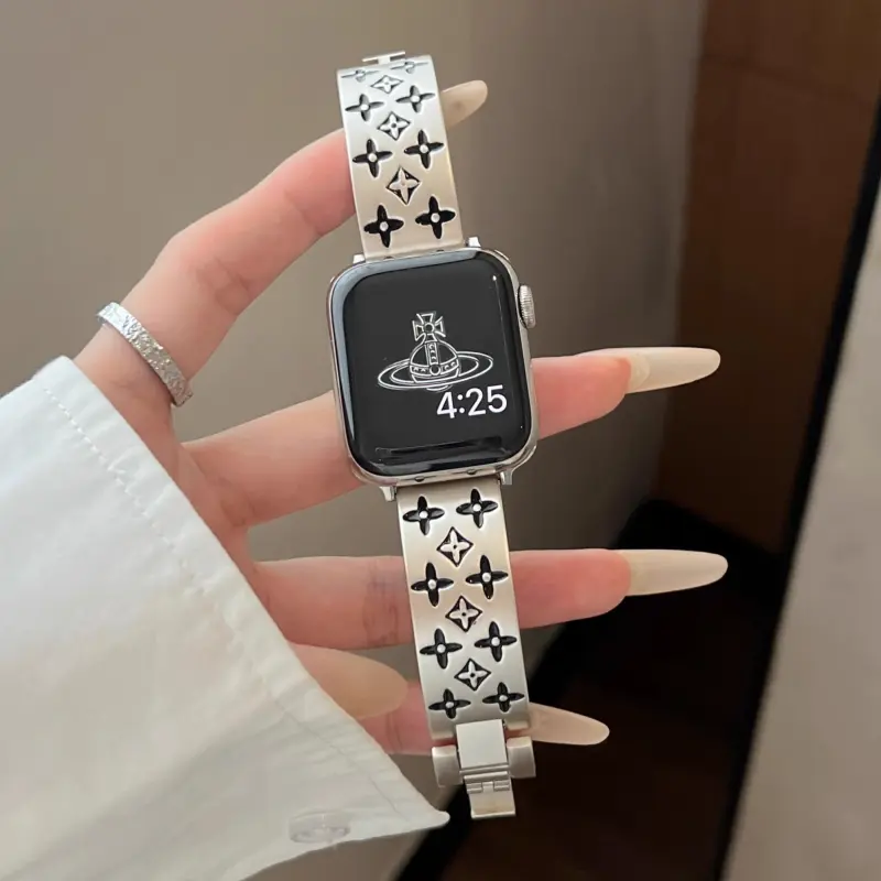 KVZUVUU Watch Band Apple Compatibility Metal-14