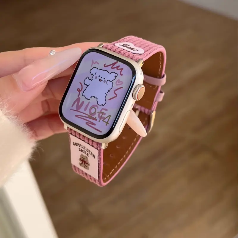 KVZUVUU Watch Band Apple Compatibility Leather-11