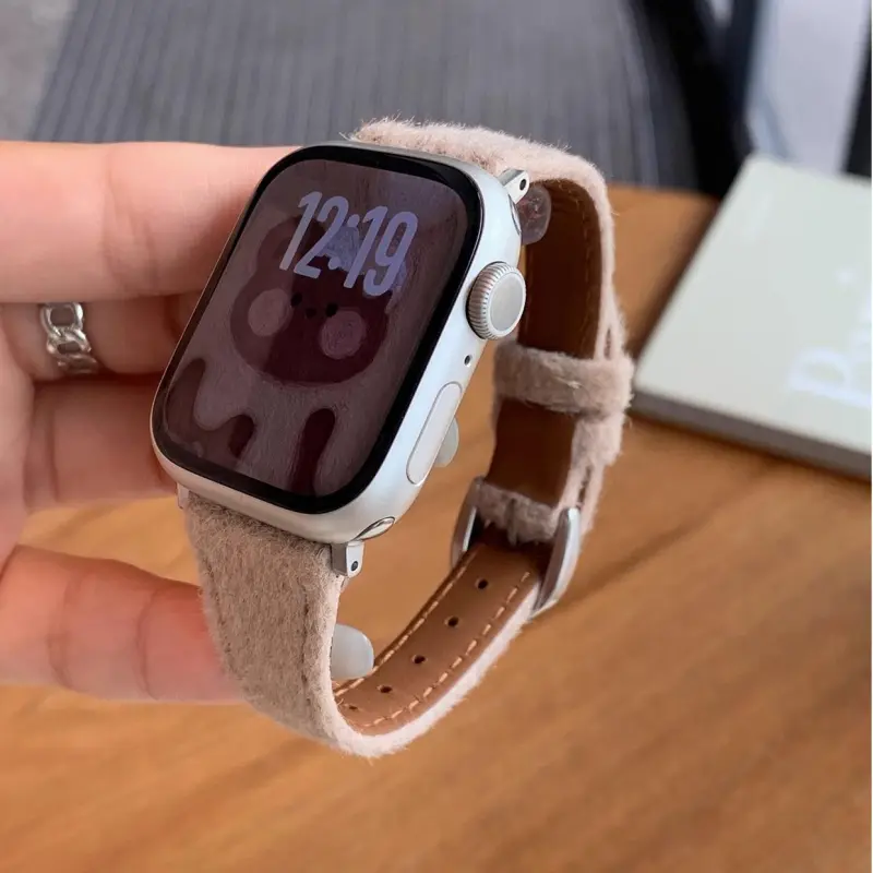 KVZUVUU Watch Band Apple Compatibility Woolen, Metal-11