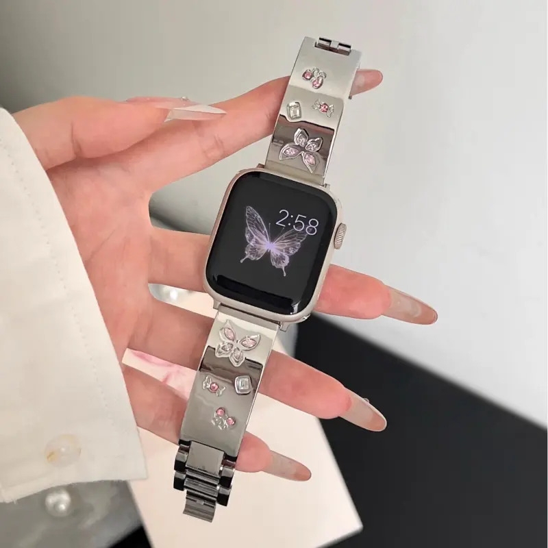 KVZUVUU Watch Band Apple Compatibility Metal-7