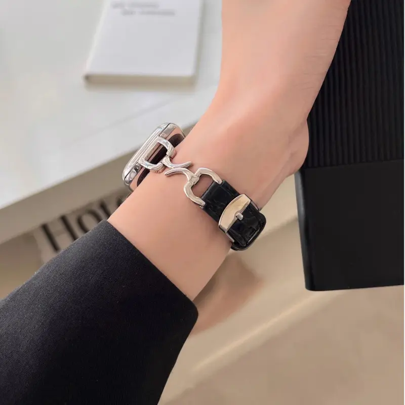 KVZUVUU Watch Band Apple Compatibility Genuine Leather Material-28