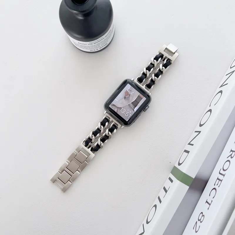 KVZUVUU Apple Compatibility Watch Band Metal-1
