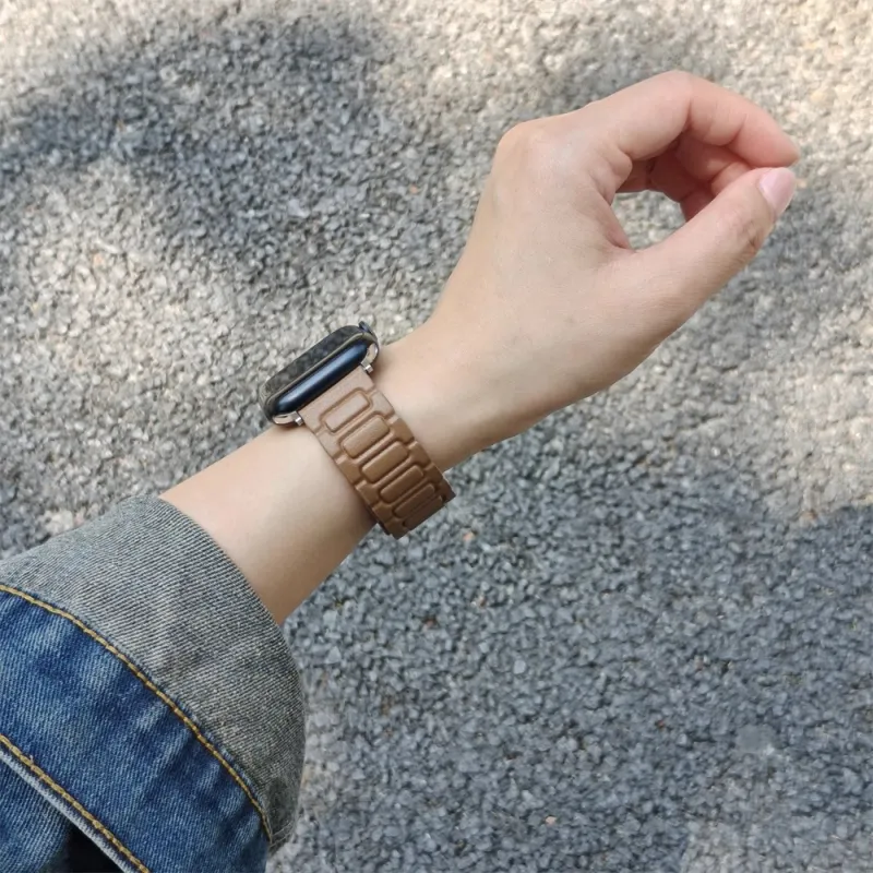 KVZUVUU Apple Compatibility Watch Band Cowhide Leather Material-14