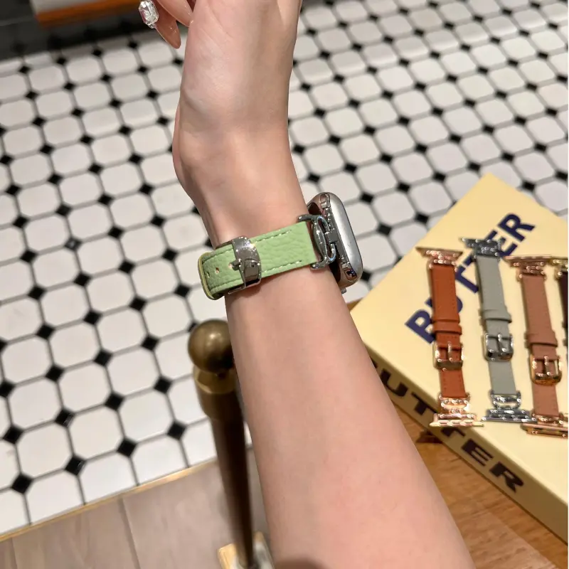 KVZUVUU Watch Band Apple Compatibility Cowhide Leather Material-6