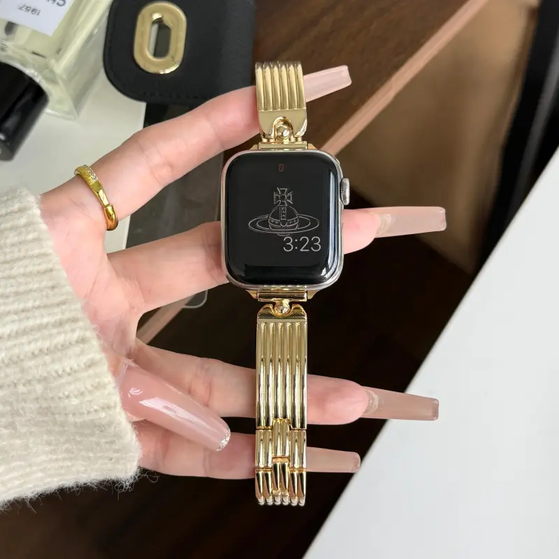 KVZUVUU Apple Compatibility Watch Band Metal-1