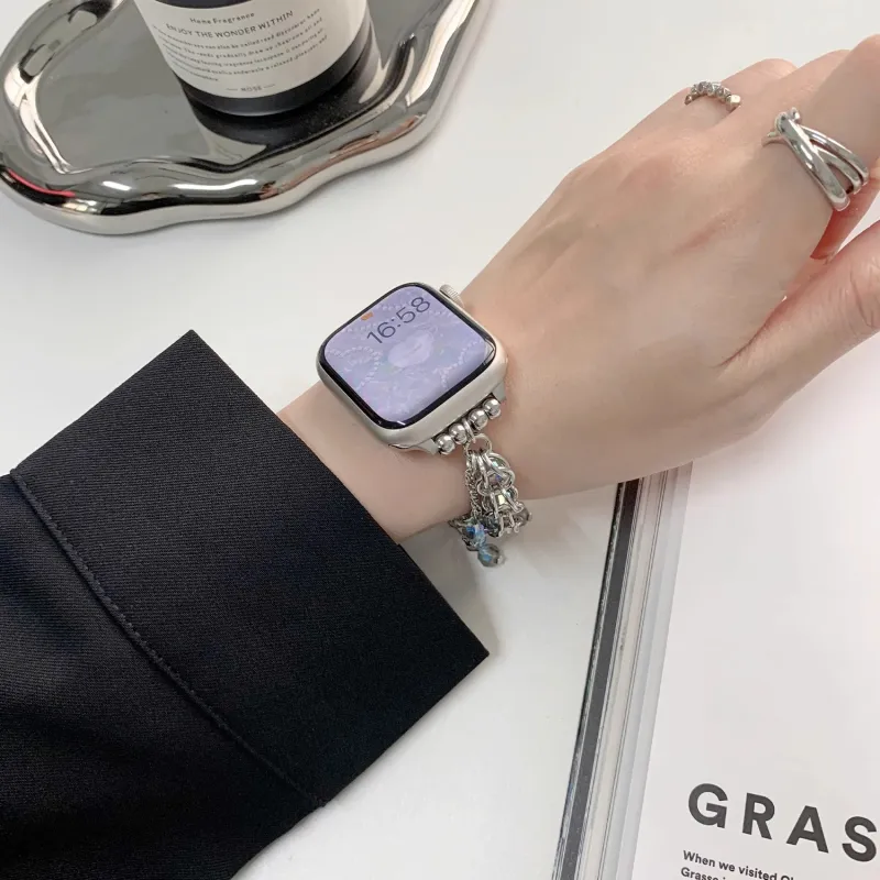 KVZUVUU Apple Compatibility Watch Band Metal-7