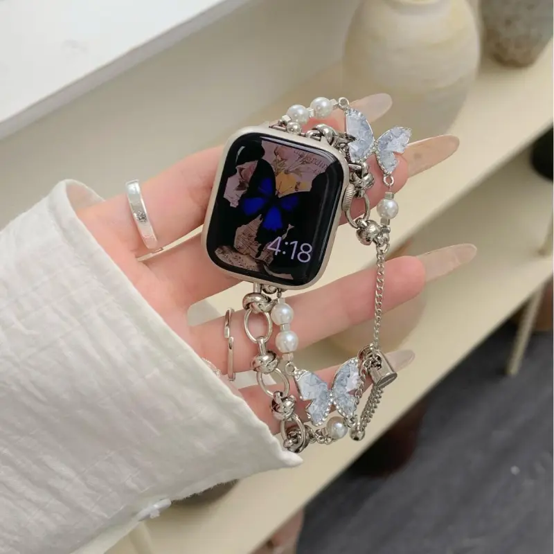 KVZUVUU Apple Compatibility Watch Band Metal-1
