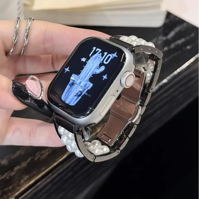 KVZUVUU Apple Compatibility Watch Band Metal-6