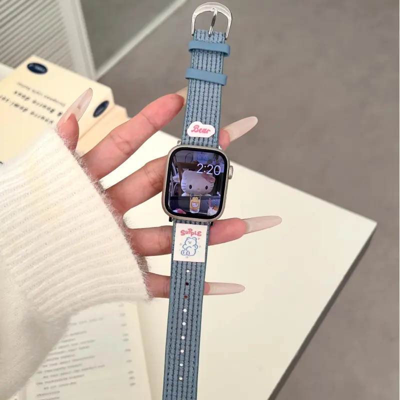 KVZUVUU Watch Band Apple Compatibility Leather-24