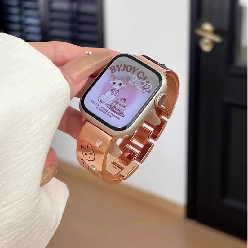 KVZUVUU Watch Band Apple Compatibility Metal-11
