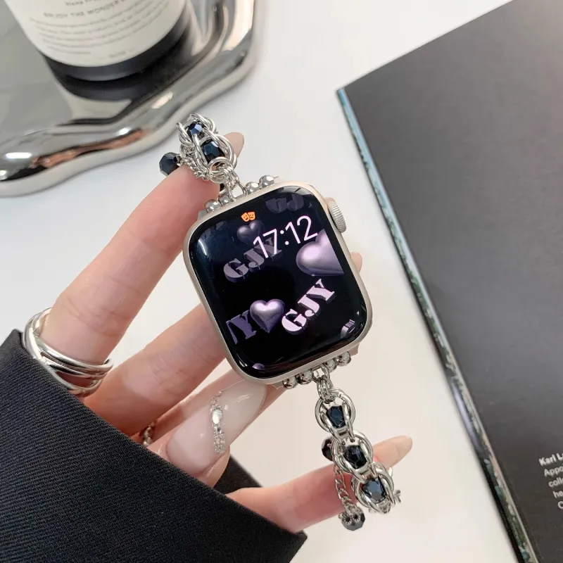 KVZUVUU Apple Compatibility Watch Band Metal-17