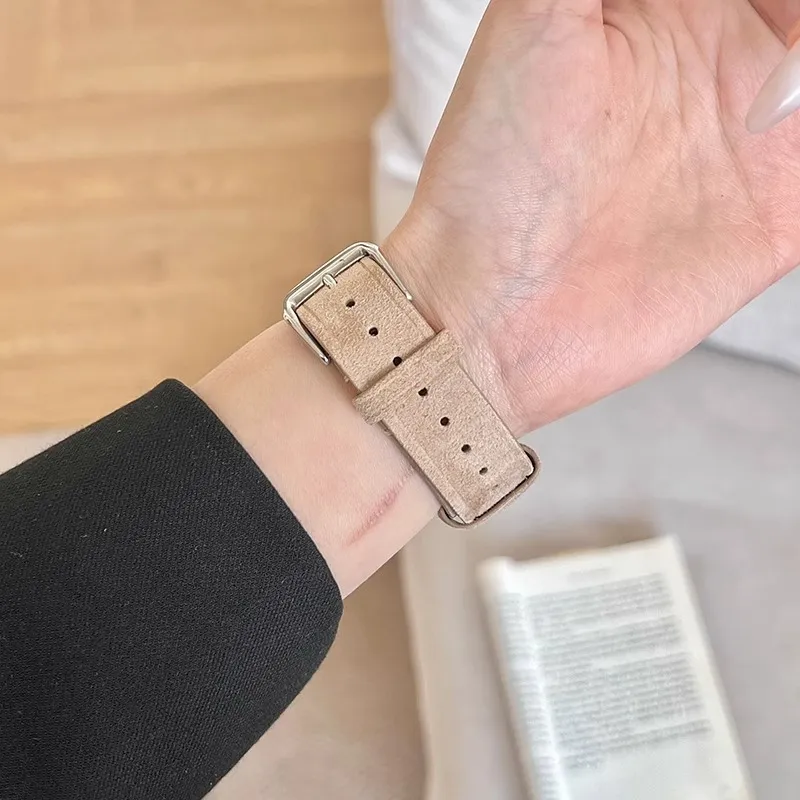 KVZUVUU Watch Band Apple Compatibility Cowhide Leather Material-20