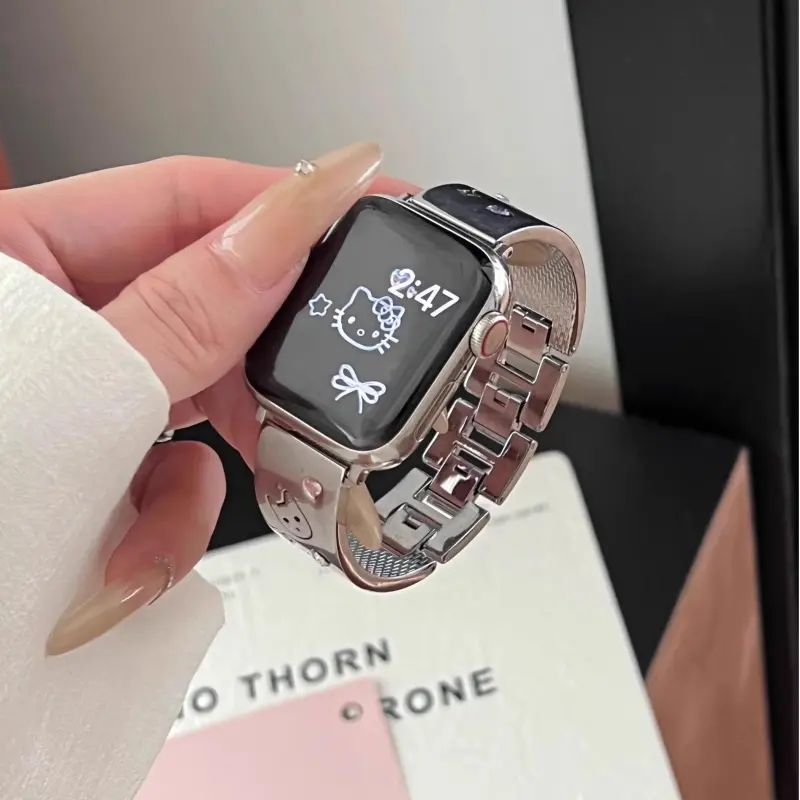 KVZUVUU Watch Band Apple Compatibility Metal-1