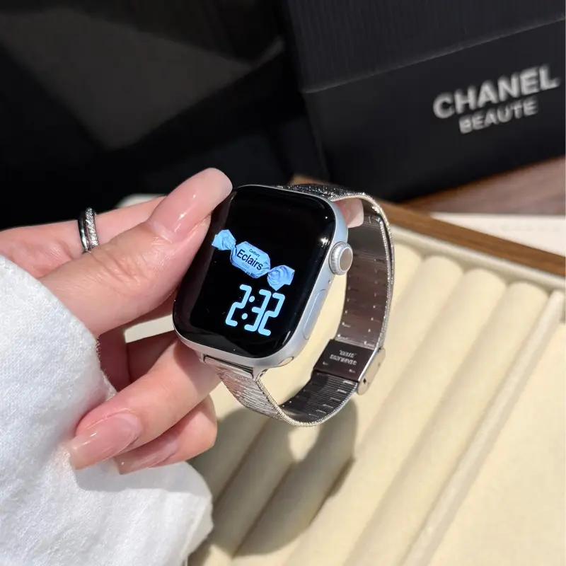 KVZUVUU Apple Compatibility Watch Band Metal-10