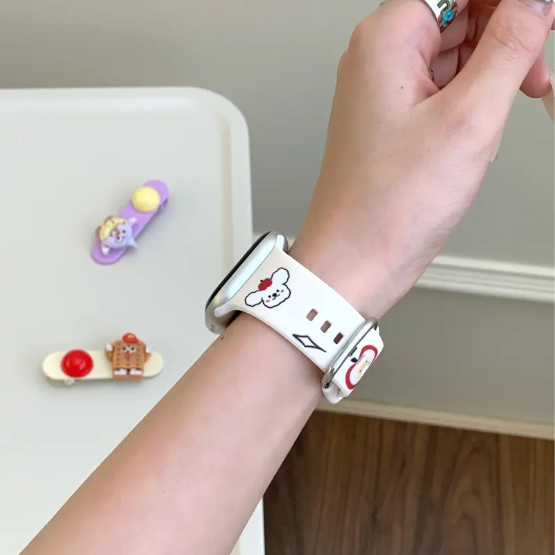 KVZUVUU Apple Compatibility Watch Band Silicone Material-7