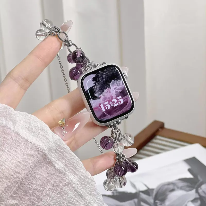 KVZUVUU Apple Compatibility Watch Band Metal-3