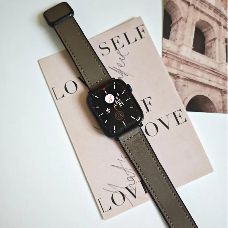 KVZUVUU Apple Compatibility Watch Band Cowhide Leather Material-9