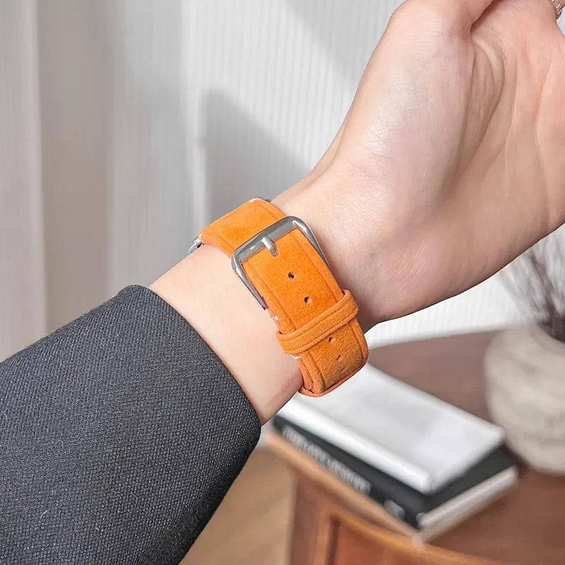 KVZUVUU Watch Band Apple Compatibility Cowhide Leather Material-7