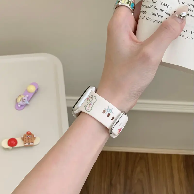 KVZUVUU Apple Compatibility Watch Band Silicone Material-2