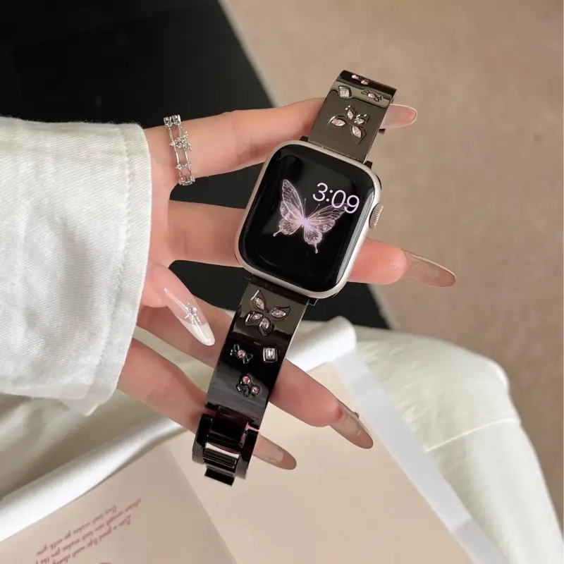 KVZUVUU Watch Band Apple Compatibility Metal-12