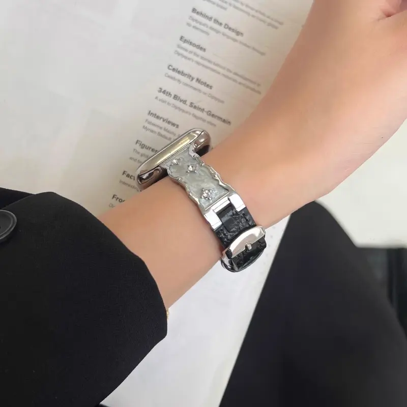 KVZUVUU Watch Band Apple Compatibility Cowhide Leather Material-14