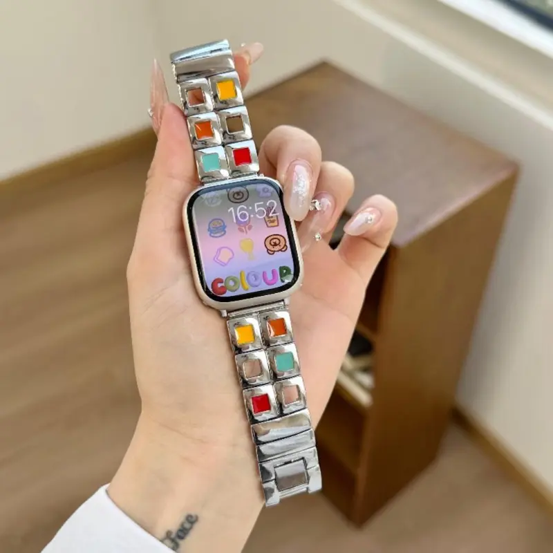 KVZUVUU Apple Compatibility Watch Band Metal-1