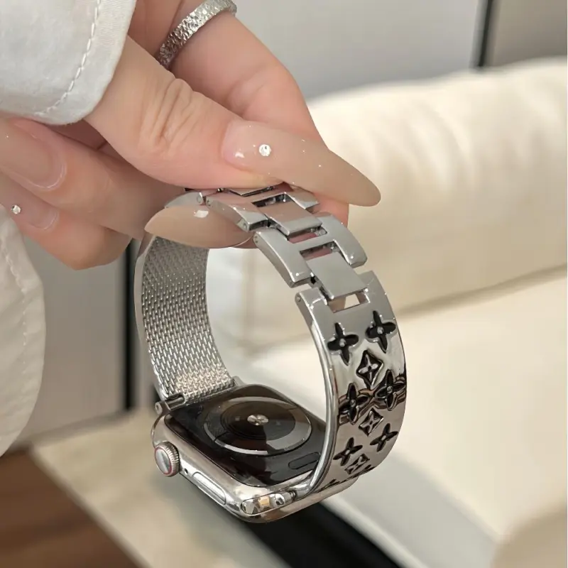 KVZUVUU Apple Compatibility Watch Band Metal-5