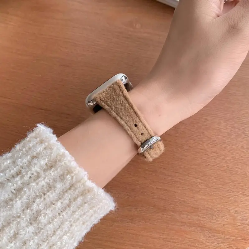 KVZUVUU Watch Band Apple Compatibility Woolen, Metal-14