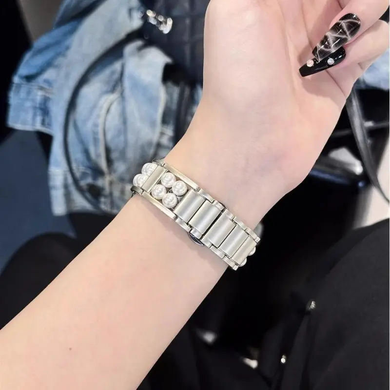 KVZUVUU Apple Compatibility Watch Band Metal-11