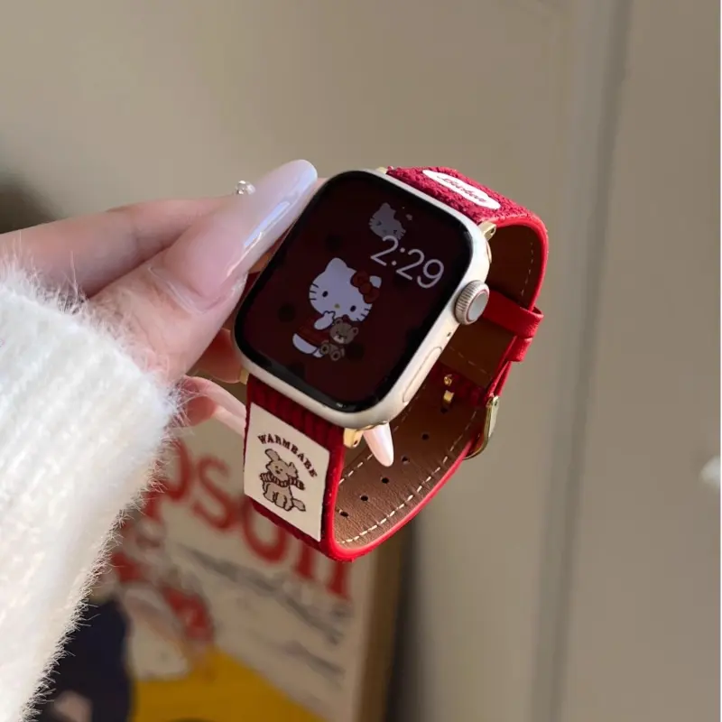 KVZUVUU Watch Band Apple Compatibility Leather-16