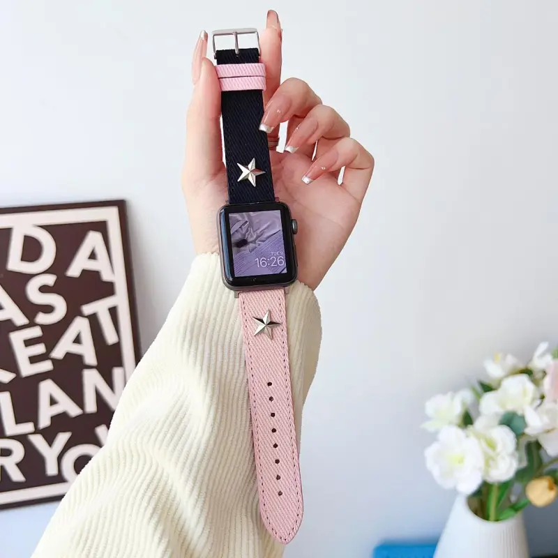 KVZUVUU Apple Compatibility Watch Band Canvas Material-1