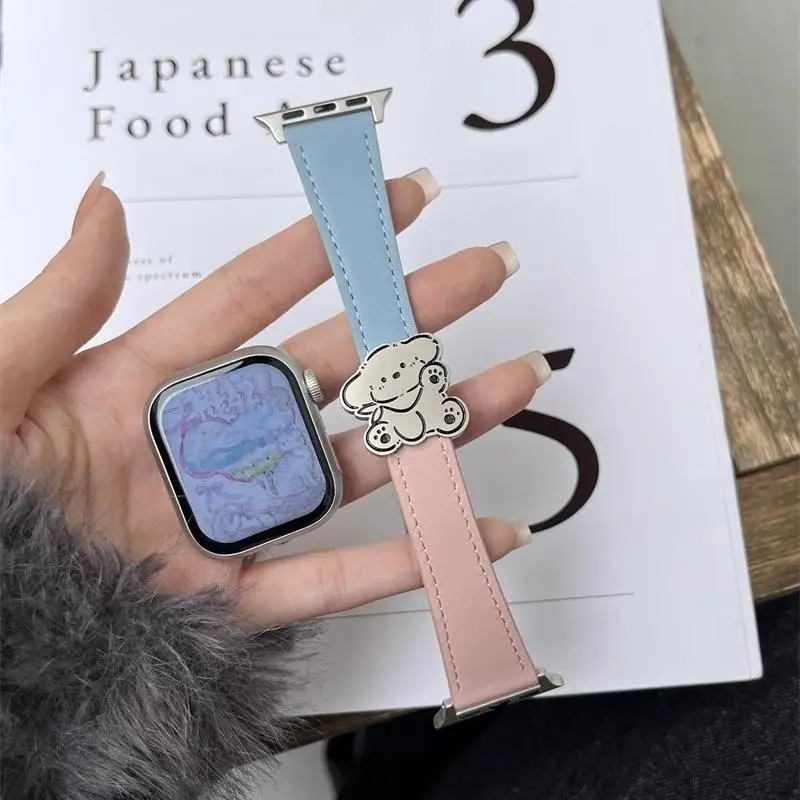 KVZUVUU Apple Compatibility Watch Band Cowhide Leather Material-1
