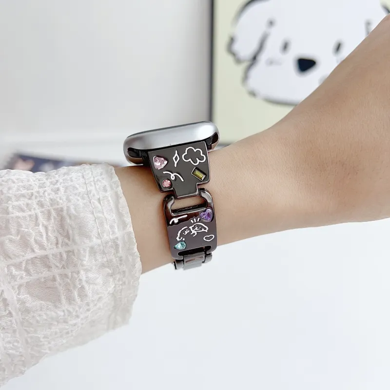 KVZUVUU Apple Compatibility Watch Band Metal-13